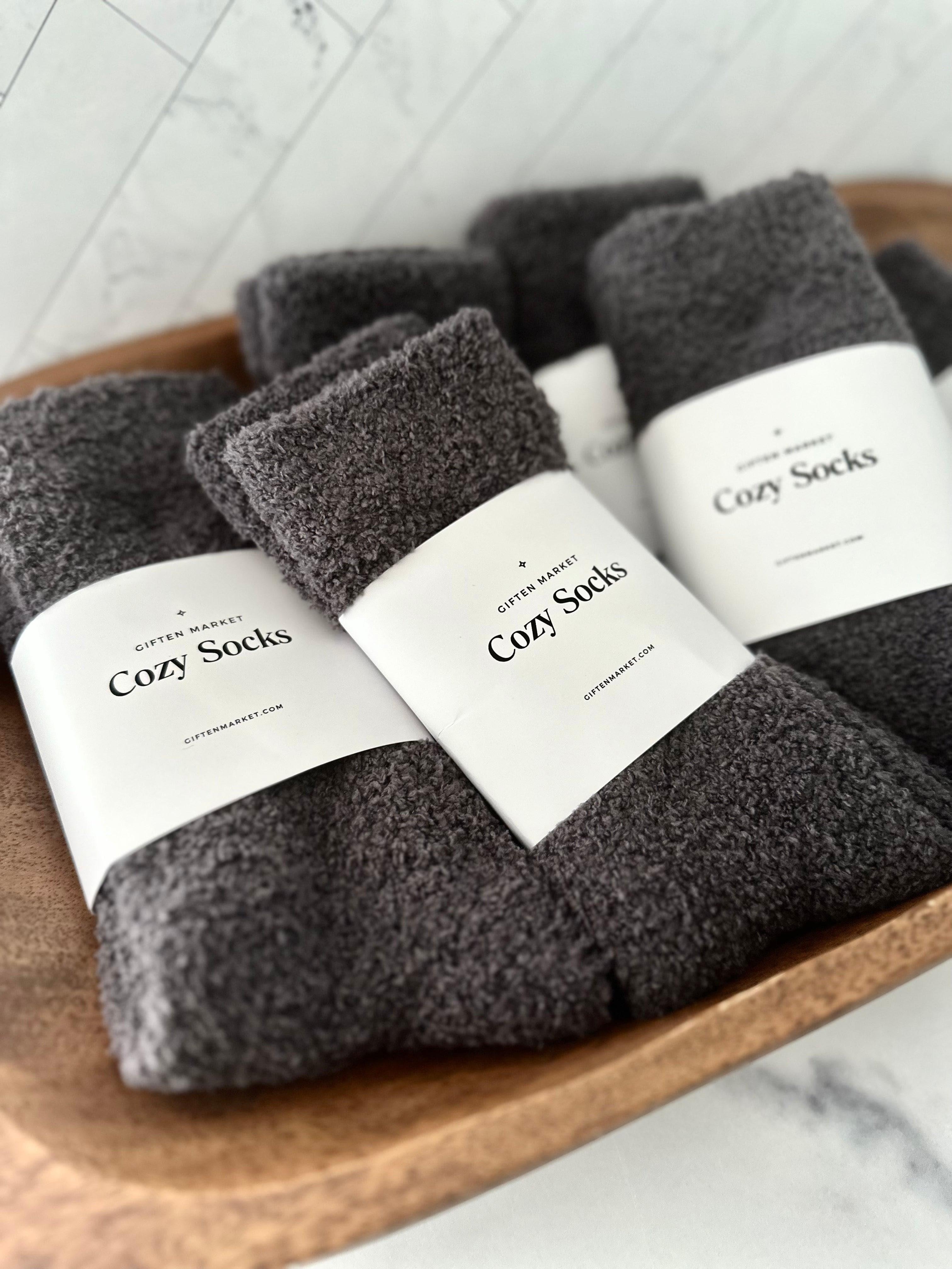 Cozy Cloud Socks - Charcoal.