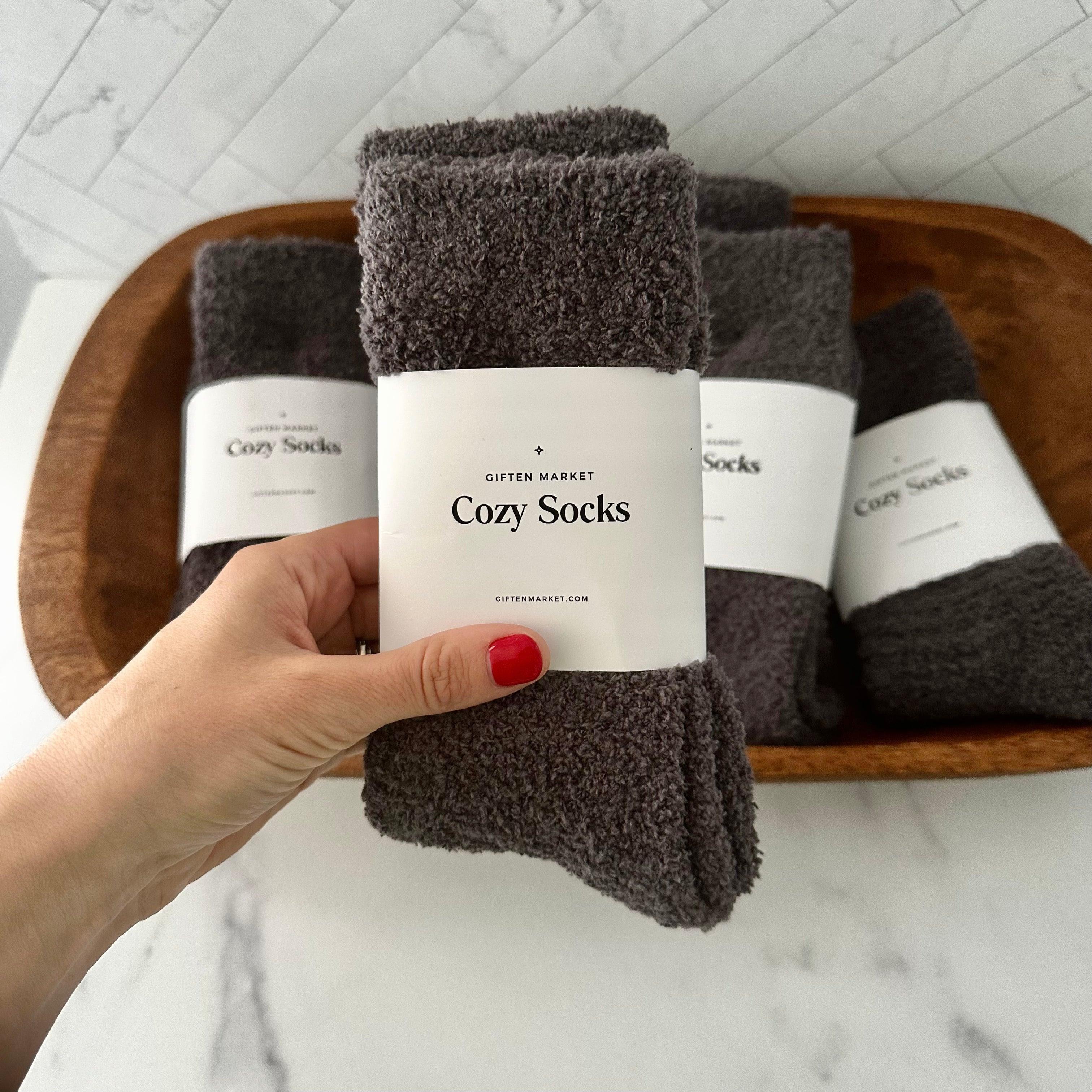 Cozy Cloud Socks - Charcoal.