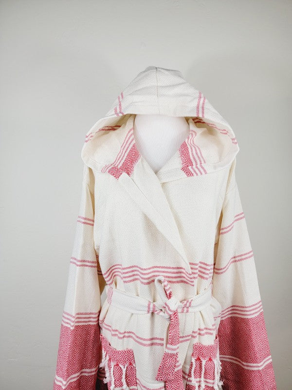 Unisex Robe, Beach or spa Robe with pockets - Red — product image