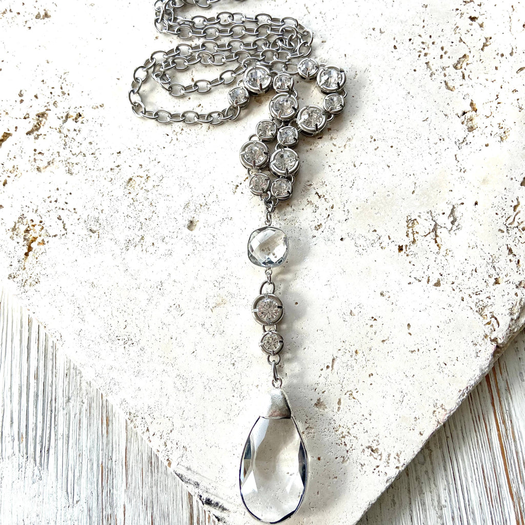 Crystal jewelry chandelier necklace salon boutique bridal