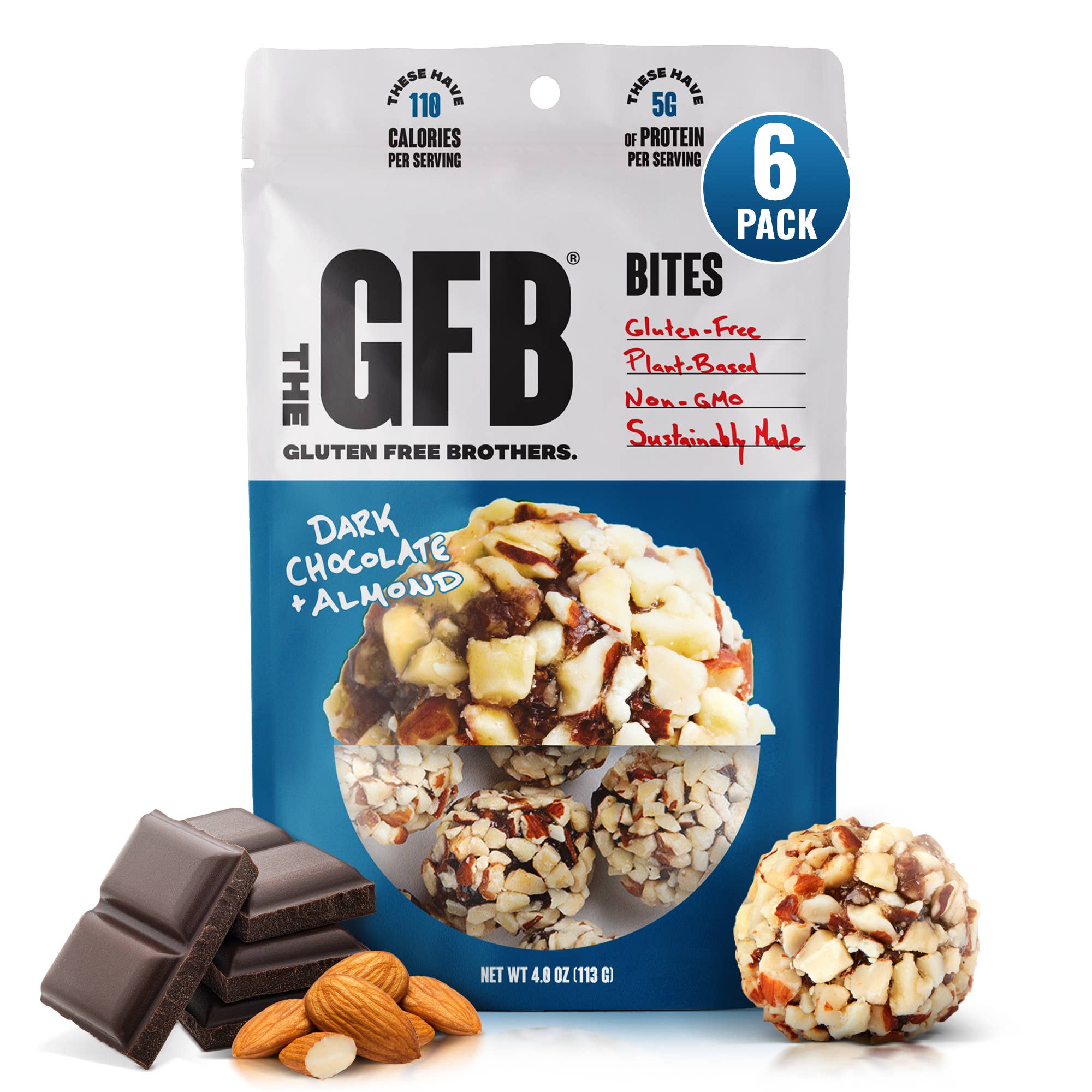 The GFB: Dark Chocolate Almond Protein Bites 6 pck — product image