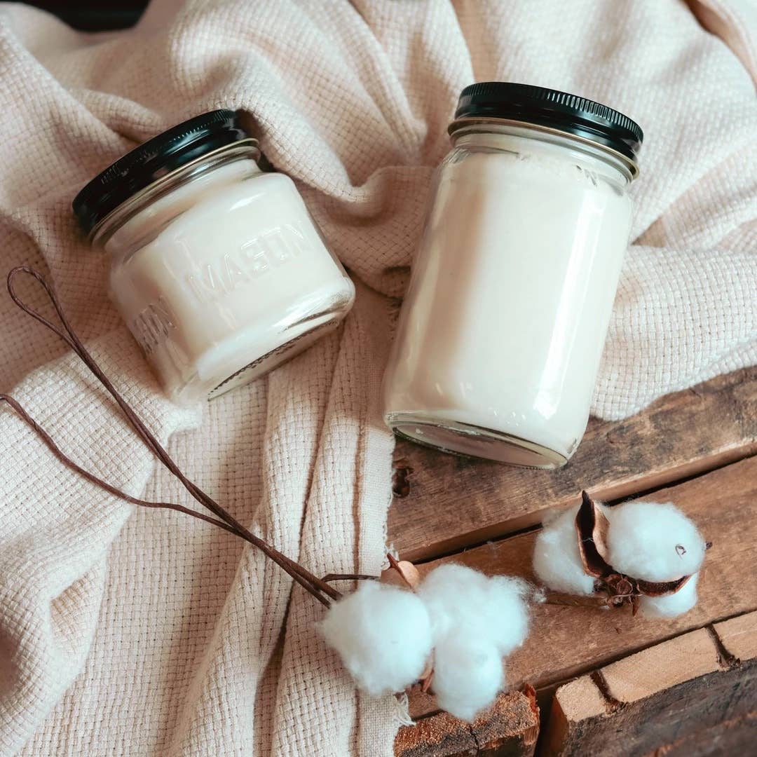 Private Label - Mason Jar Candle - Choose Your Scent: Mango & Coconut Milk / 13 oz