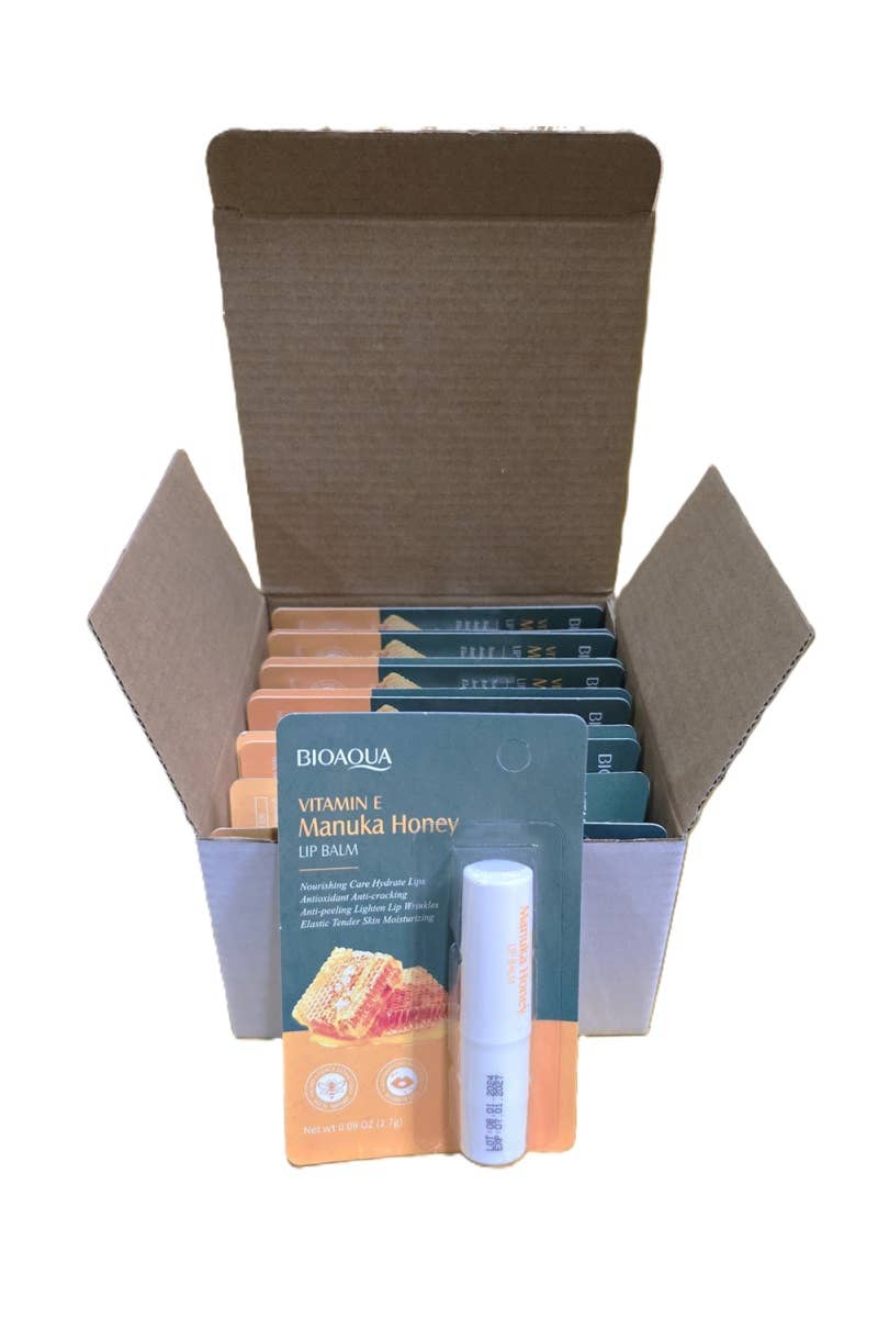 ..Vitamin E Manuka Honey Lip Balm (12pcs Set) Valentine: WHITE-166386 / OS — product image