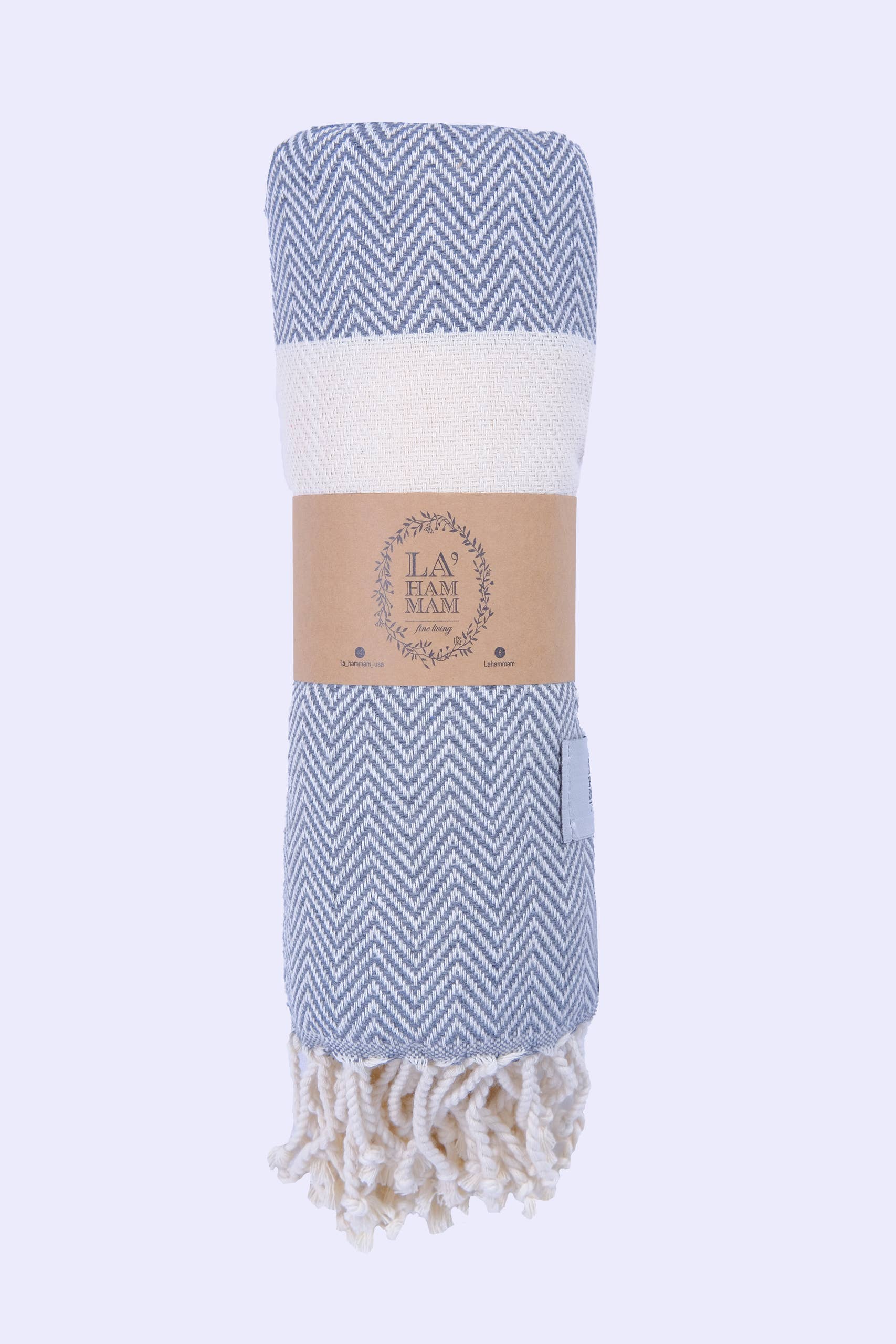 Herring Peshtemal  Cotton  Beach Towel: Gray