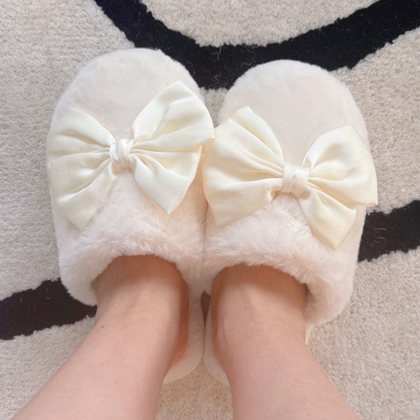 Satin Shine Fur Cozy Lounge Slippers — product image