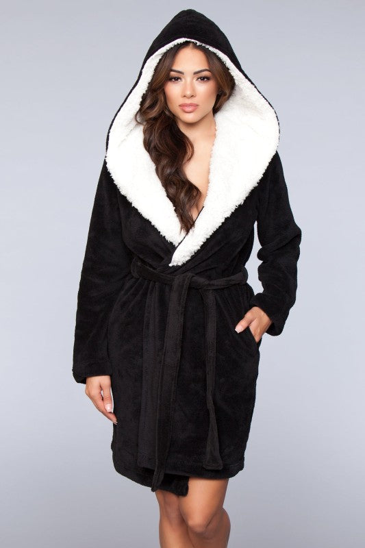 1817 Janet Plush Fleece Color Block Robe — product image