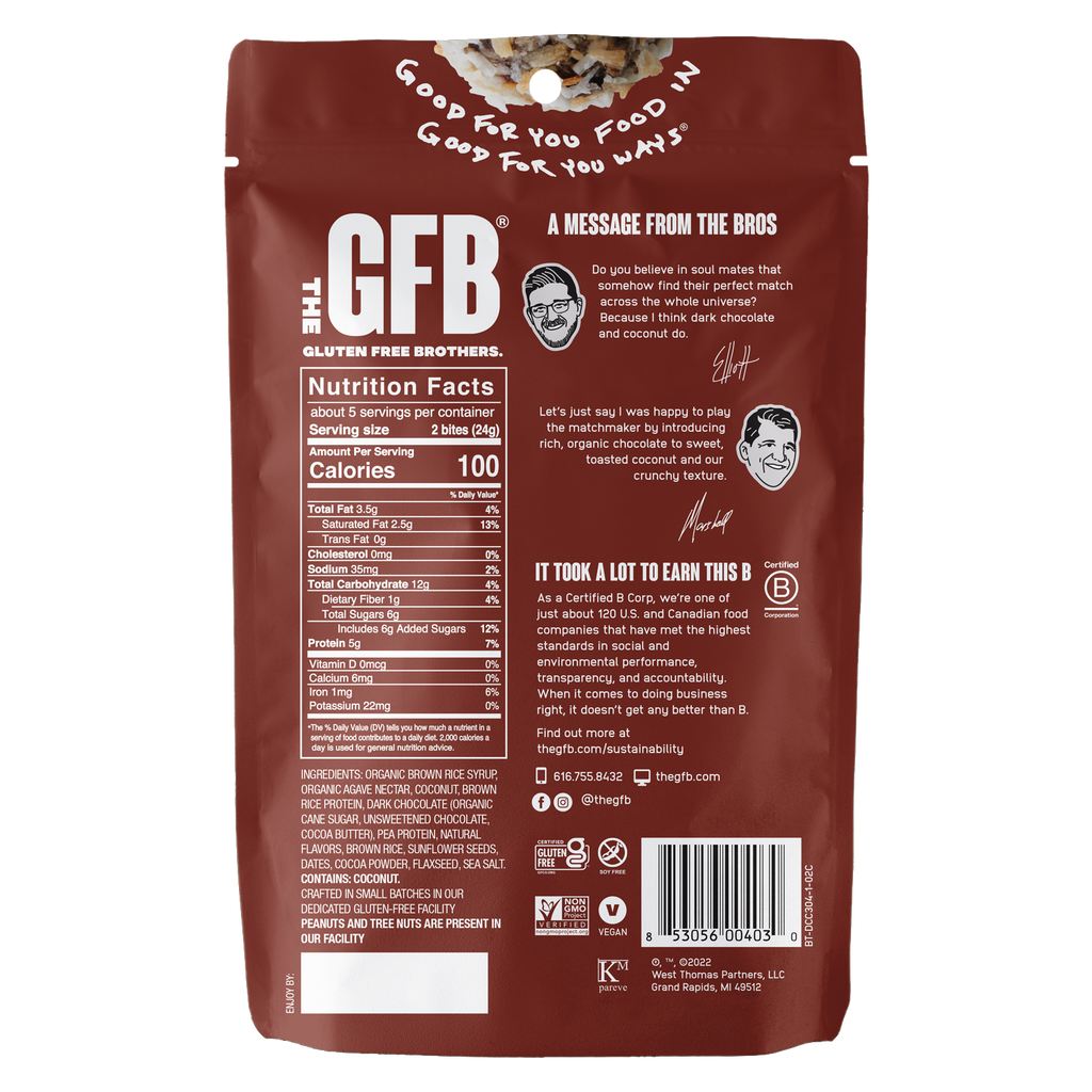 The GFB: Dark Chocolate Coconut Gluten Free Protein Bites 6 pck — product image