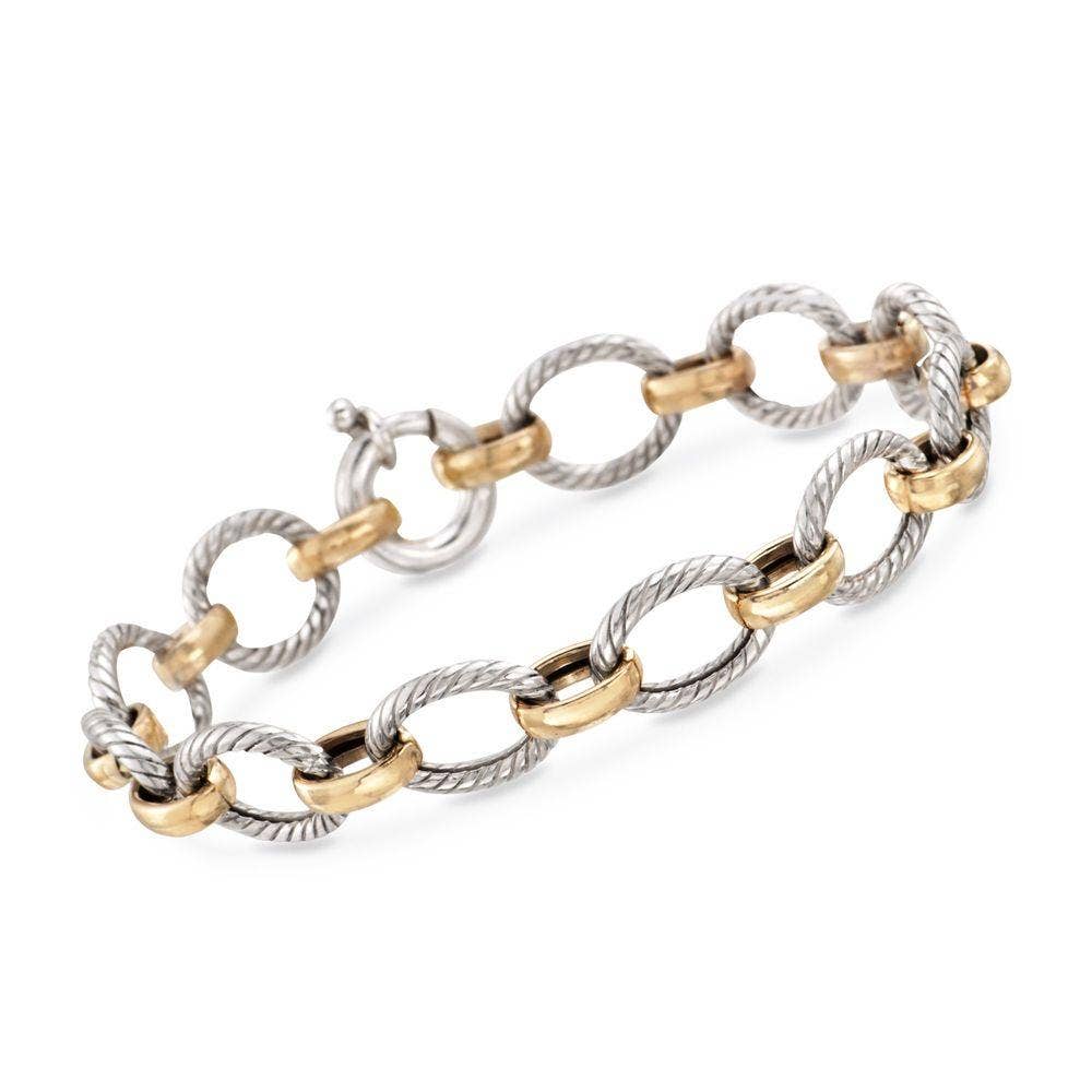Gold and Silver Links Bracelet