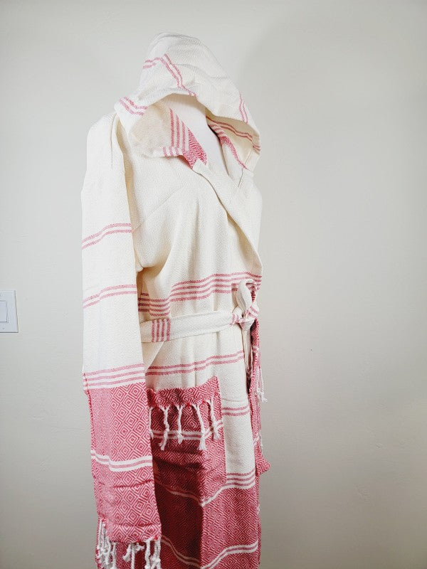 Unisex Robe, Beach or spa Robe with pockets - Red — product image