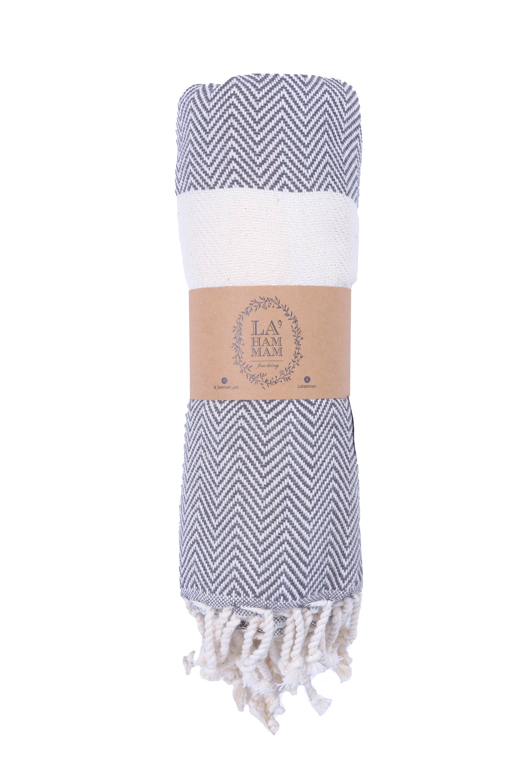 Herring Peshtemal  Cotton  Beach Towel: Gray