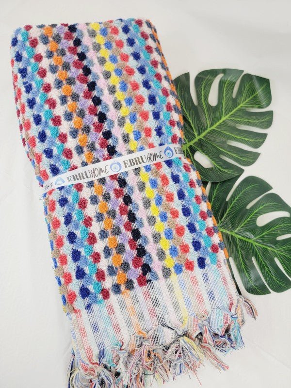 Bath Towels, Organic Turkish Cotton Pom Pom Towels — product image