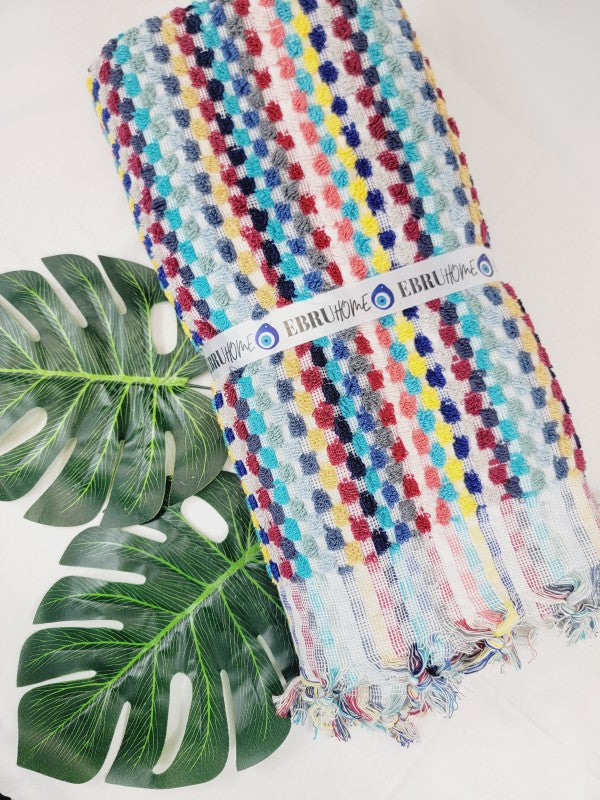 Bath Towels, Organic Turkish Cotton Pom Pom Towels — product image