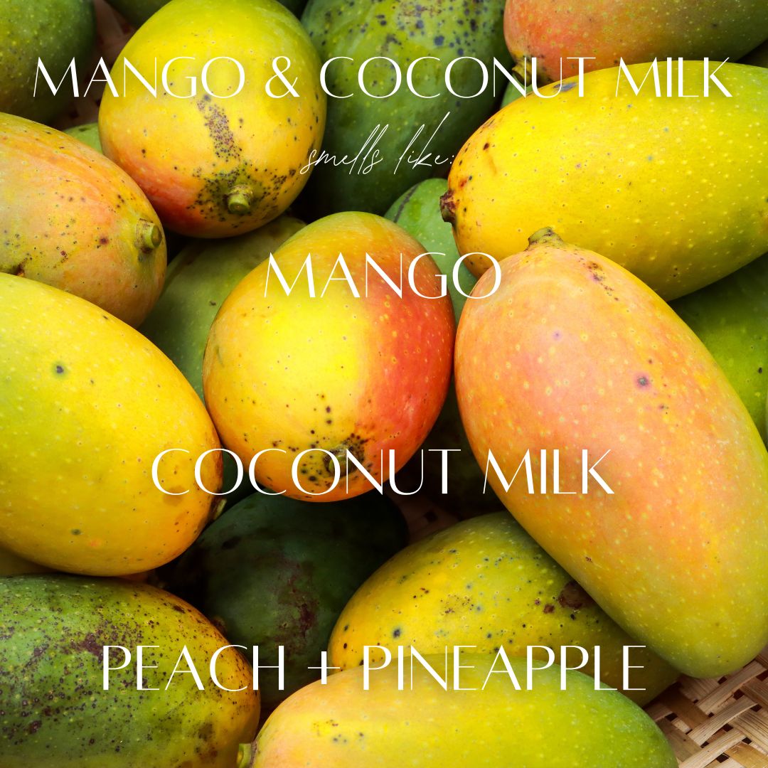 13 oz Mason Jar Soy Candle - Mango & Coconut Milk