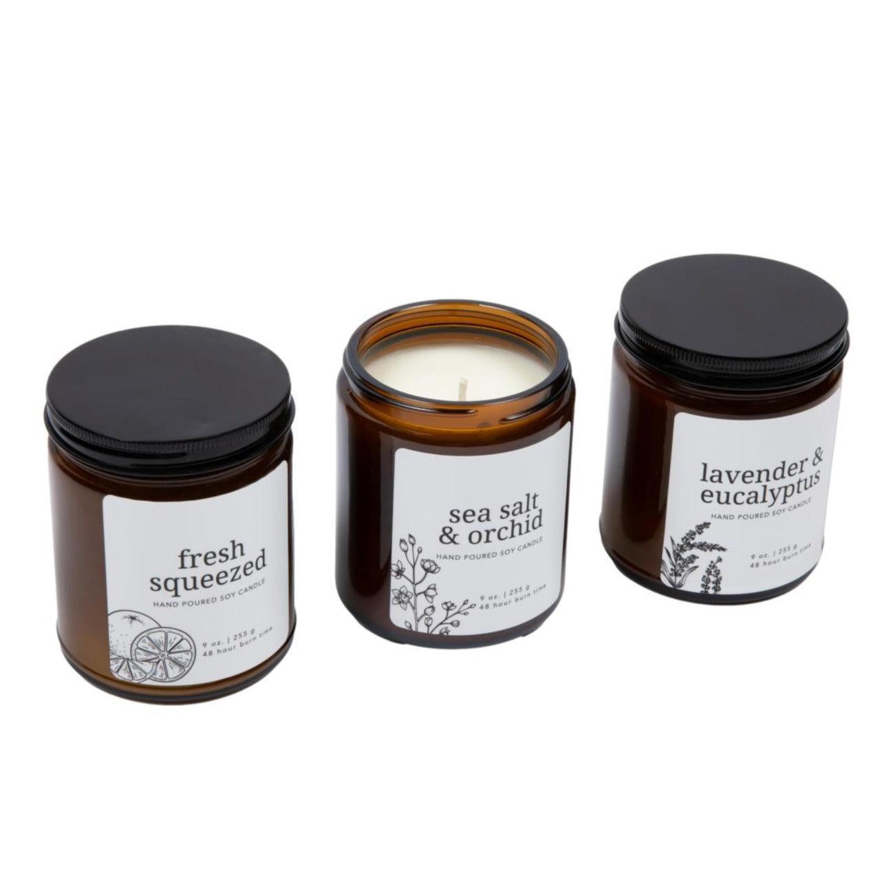 Sea Salt & Orchid Soy Candle.