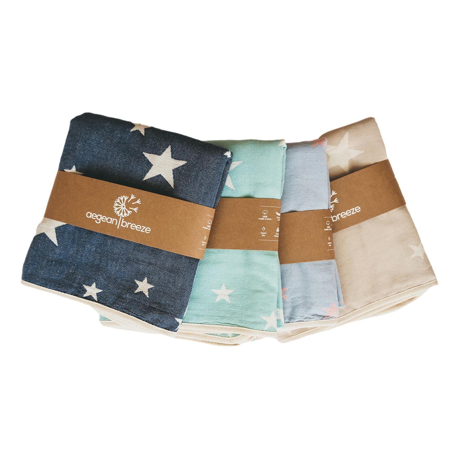 Star Print Reversible Baby Blanket.