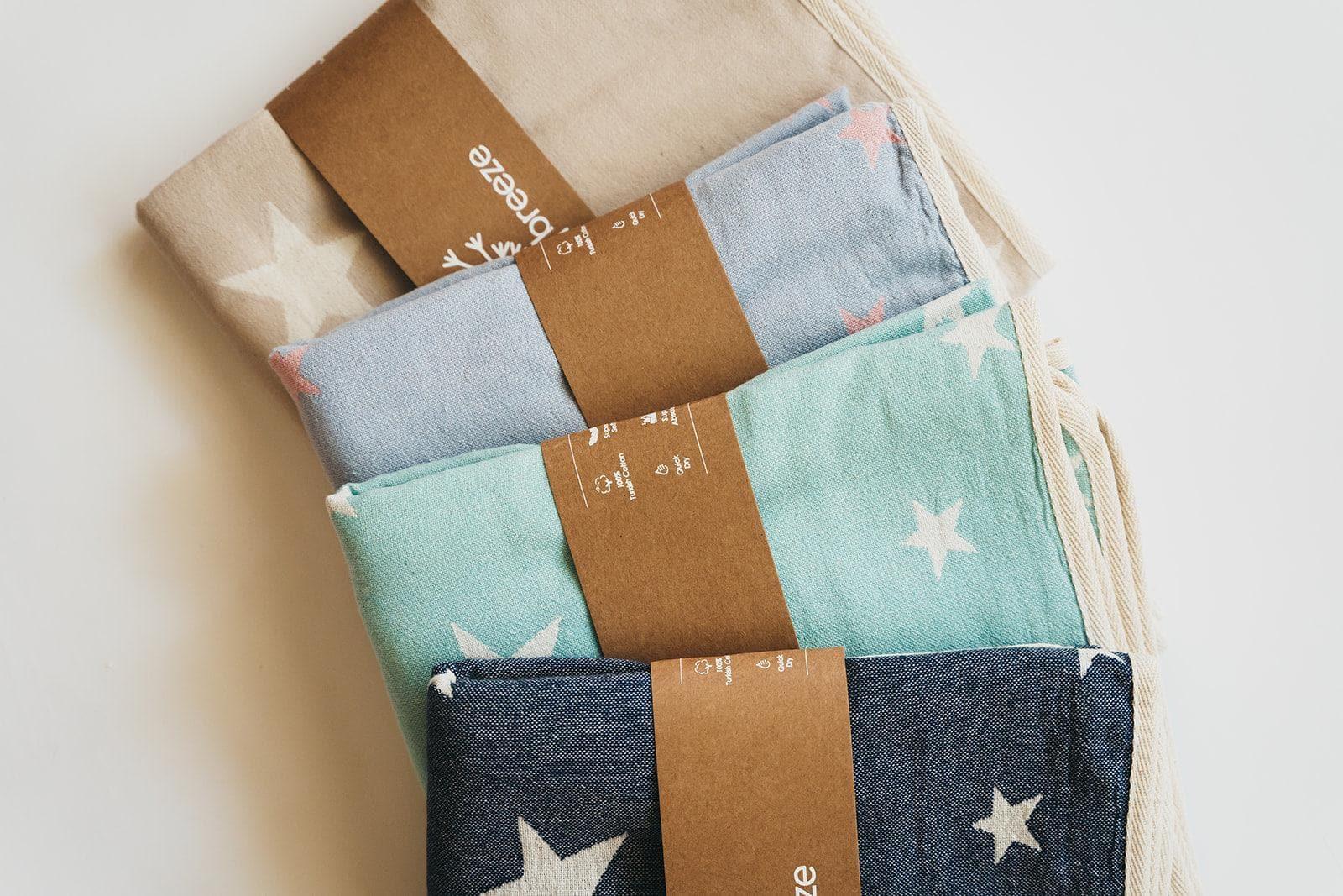 Star Print Reversible Baby Blanket.