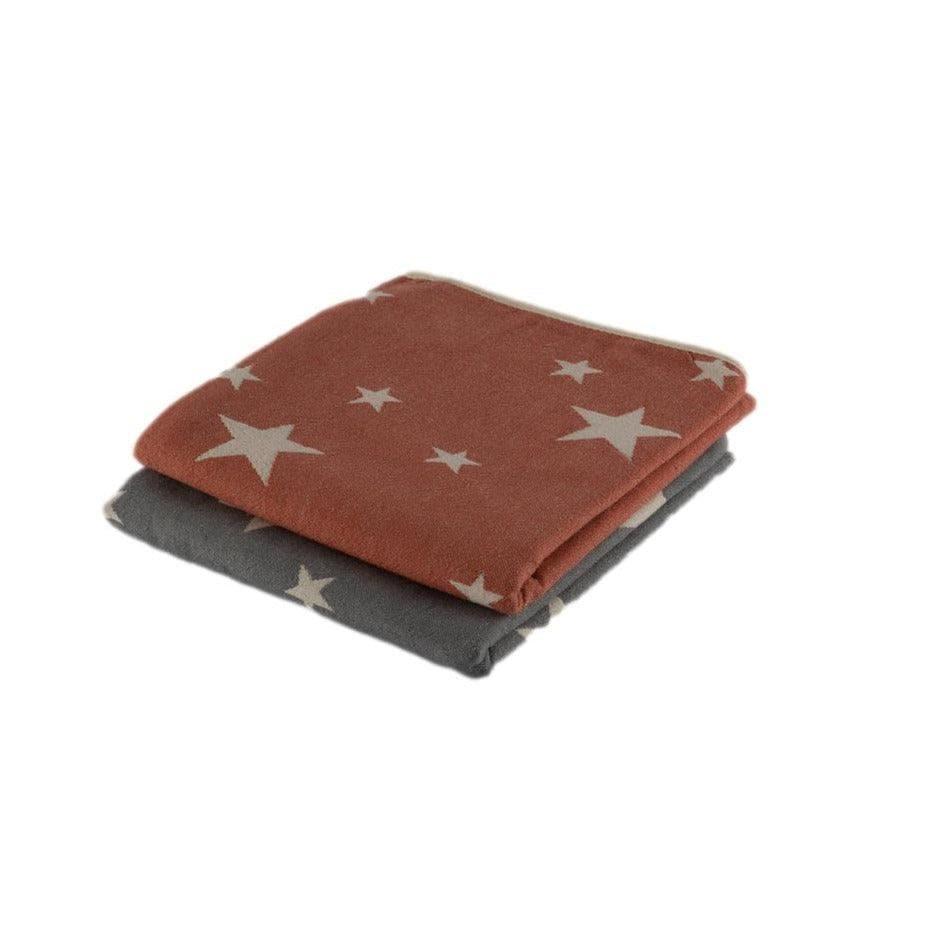 Star Print Reversible Baby Blanket.