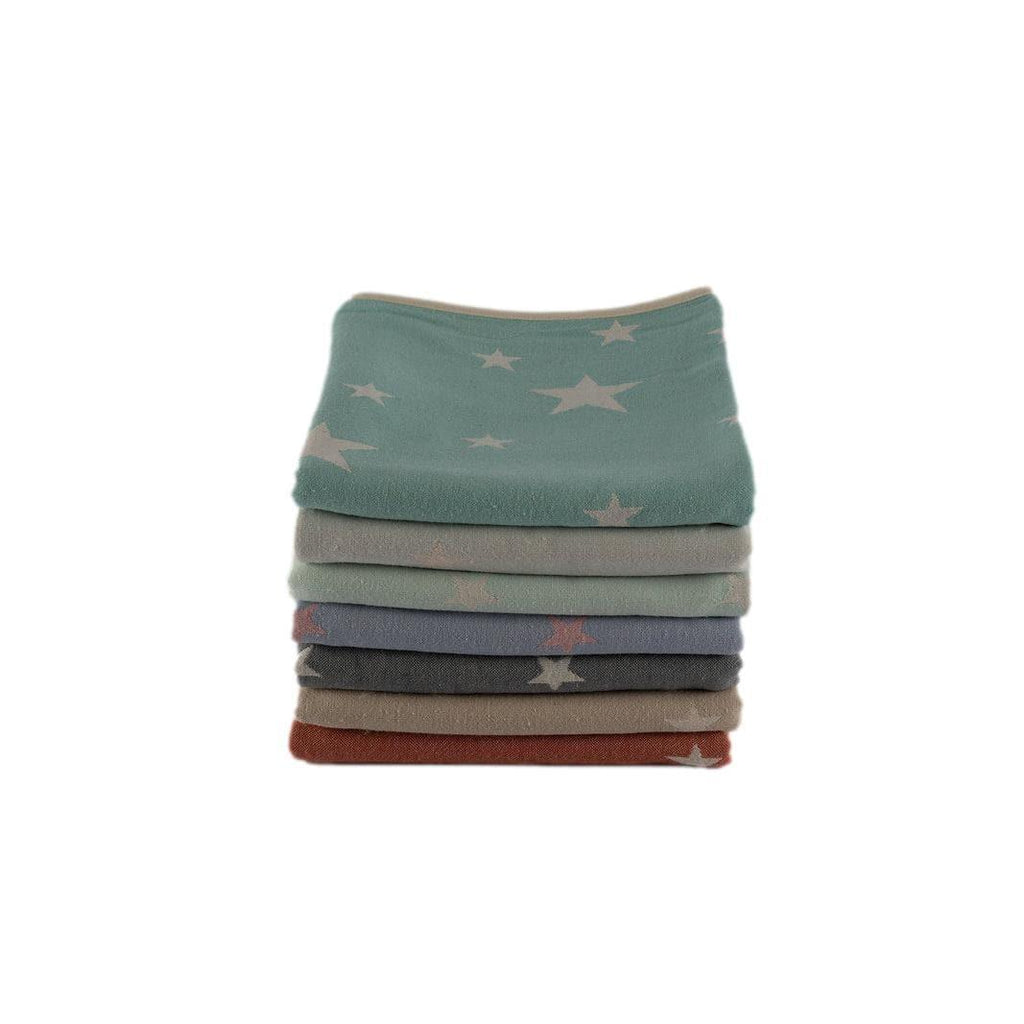 Star Print Reversible Baby Blanket.