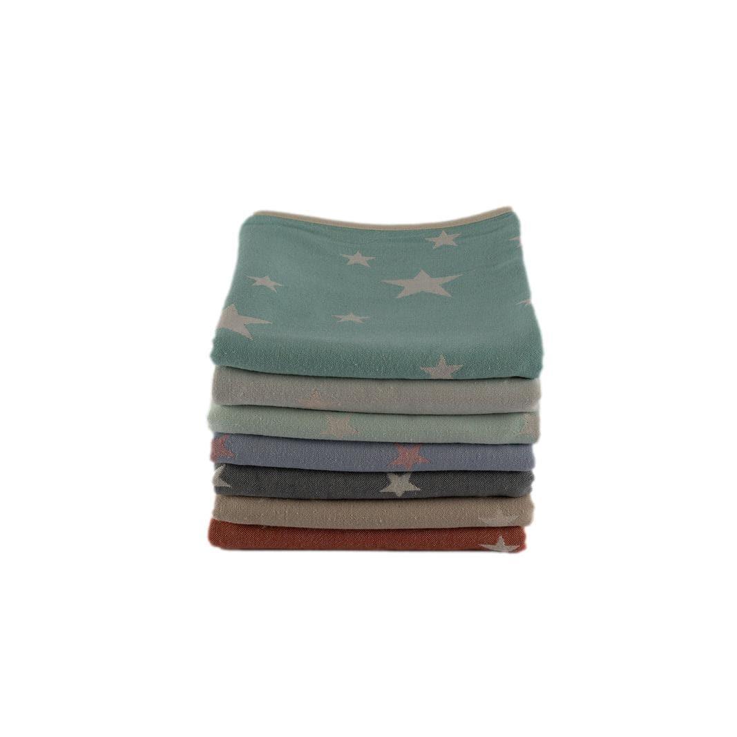 Star Print Reversible Baby Blanket.