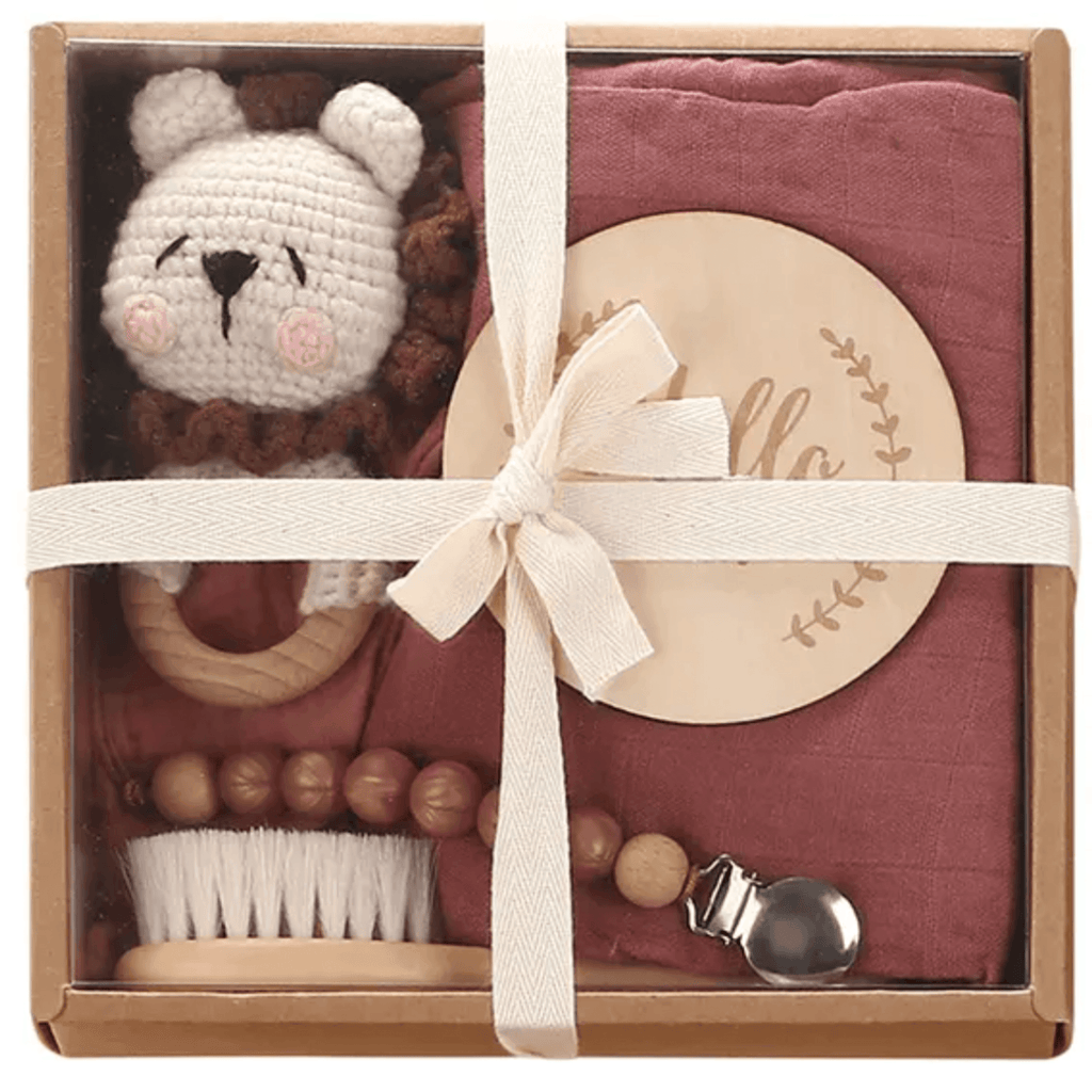 Welcome Baby Gift Set - Maroon.