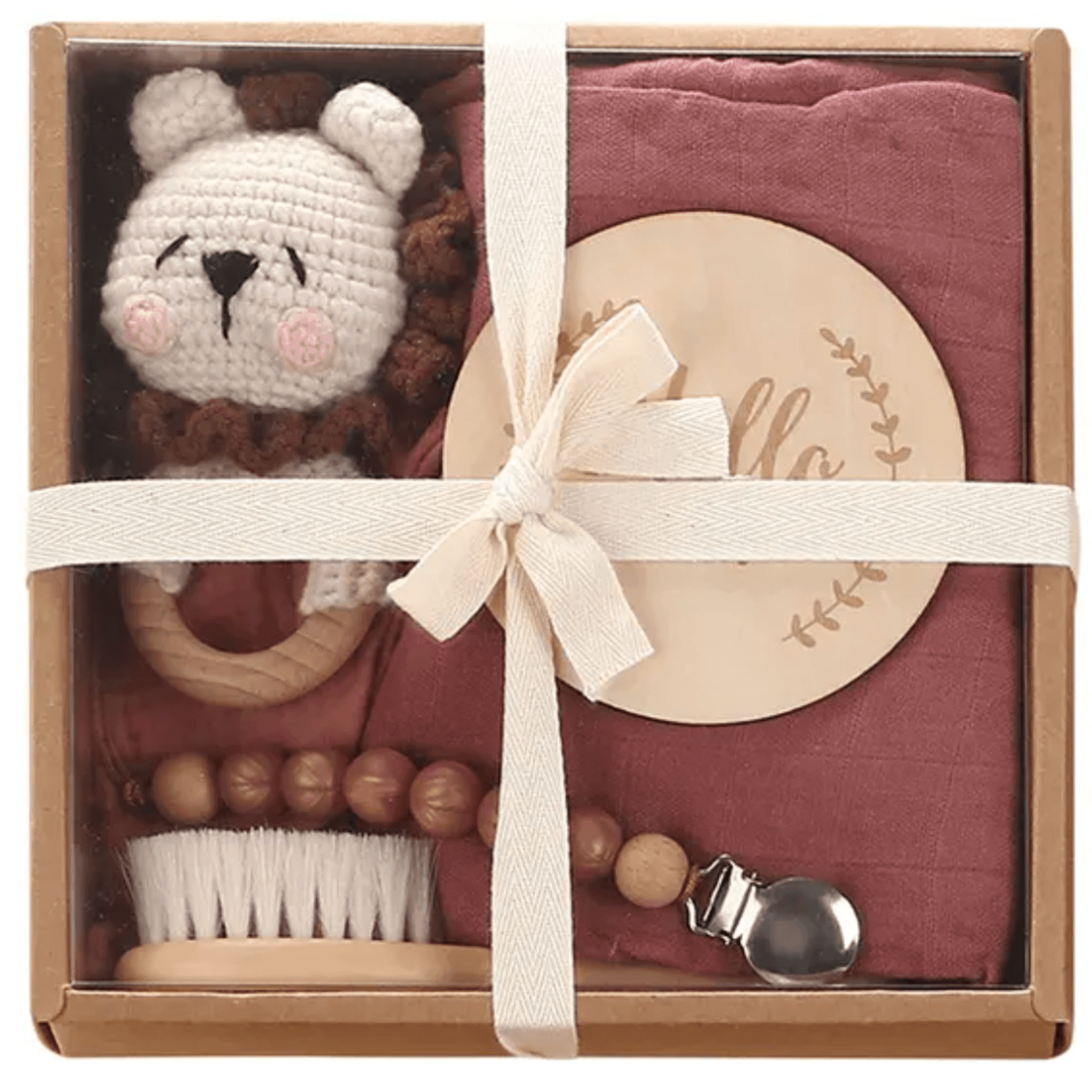 Welcome Baby Gift Set - Maroon.